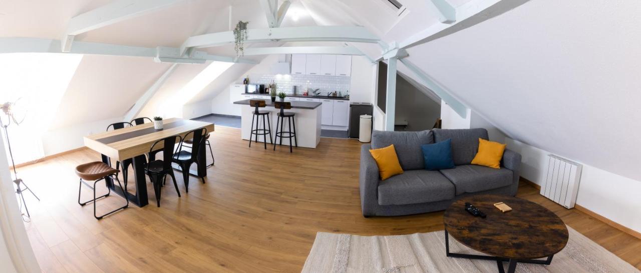 Appartement Atypique Proche Gare/ Dans L'Hyper-Centre Spacieux Pour 6P Au Coeur De Mulhouse Luaran gambar
